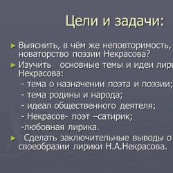 N. A. Nekrasov despre rolul și scopul poetului.  Toate eseurile școlare despre literatură Întrebări și teme pentru poezia „Poet și cetățean”