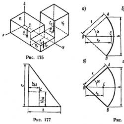 Yayın kütle merkezi.  Kütle merkezinin konumu.  İkizkenar üçgenin geometrik özellikleri